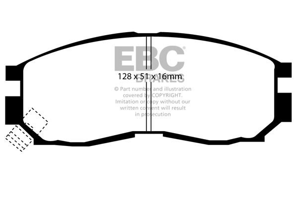 EBC BRAKES Комплект тормозных колодок, дисковый тормоз DP3830C